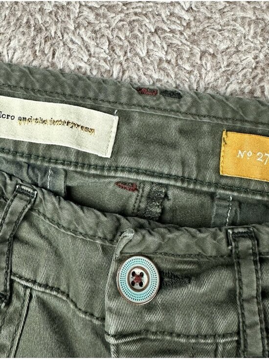 Pilcro Anthropologie Hyphen Jeans Moss Olive Green Casual Pants Women's 27 - Picture 10 of 14